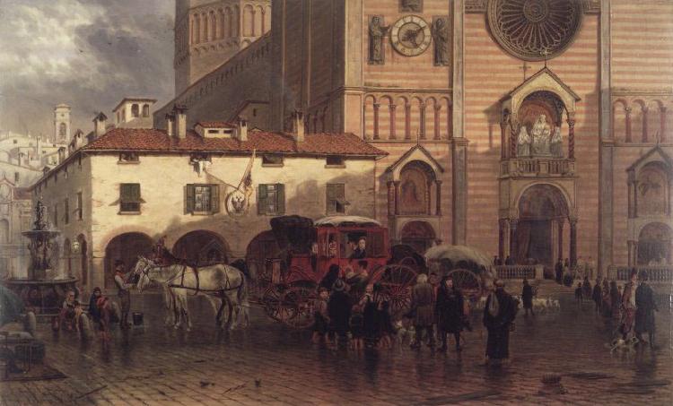 Edward lamson Henry The Cathedral of Piacenza oil painting image